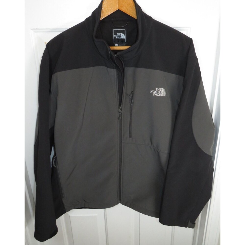 The North Face Apex Bionic Soft Shell Jacket Mens XXL Black/Gray 2 Tone Full Zip